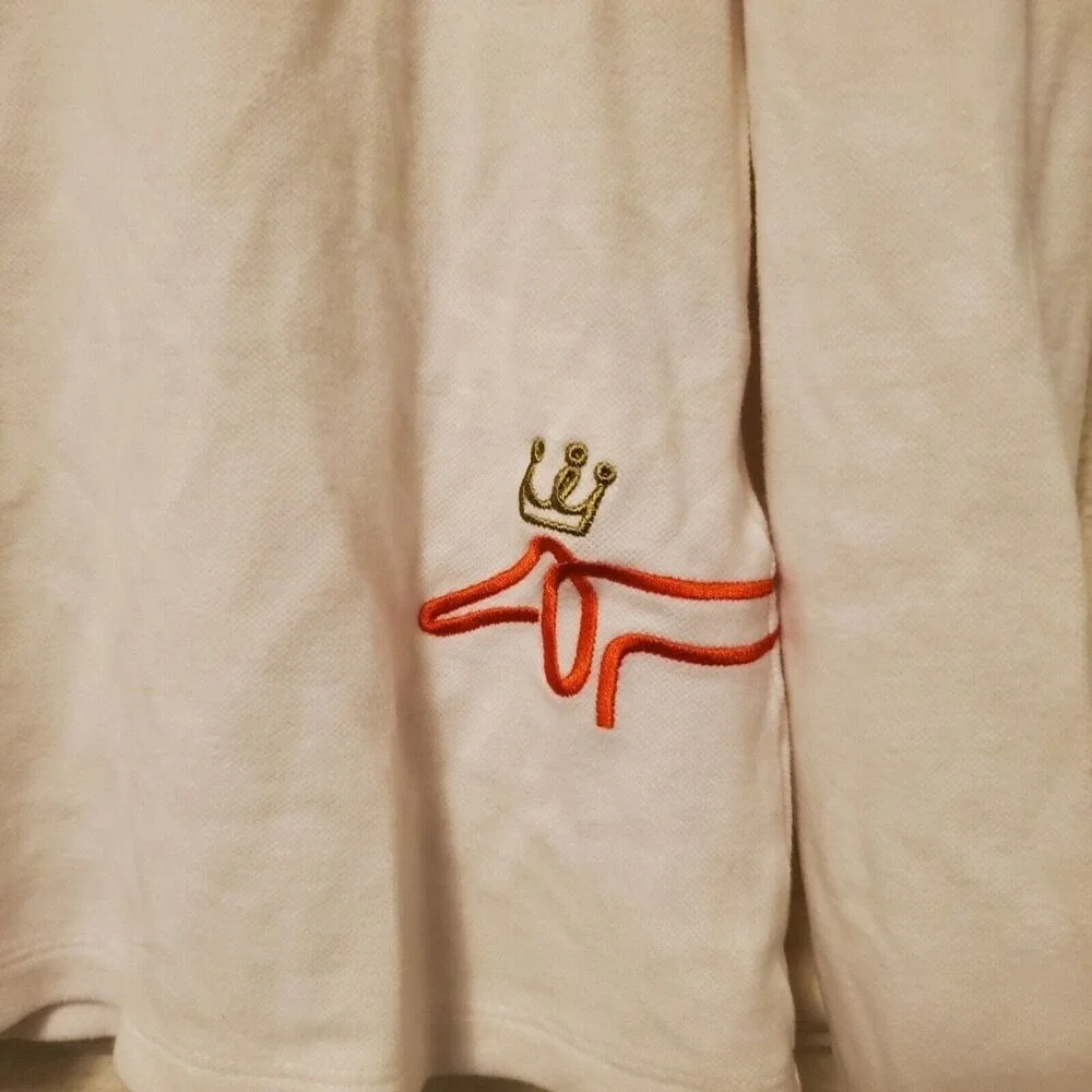 Louis Castel Womens Golf Polo Long Sleeve Pullover Cream Red Size 90 US XS - Picture 5 of 13